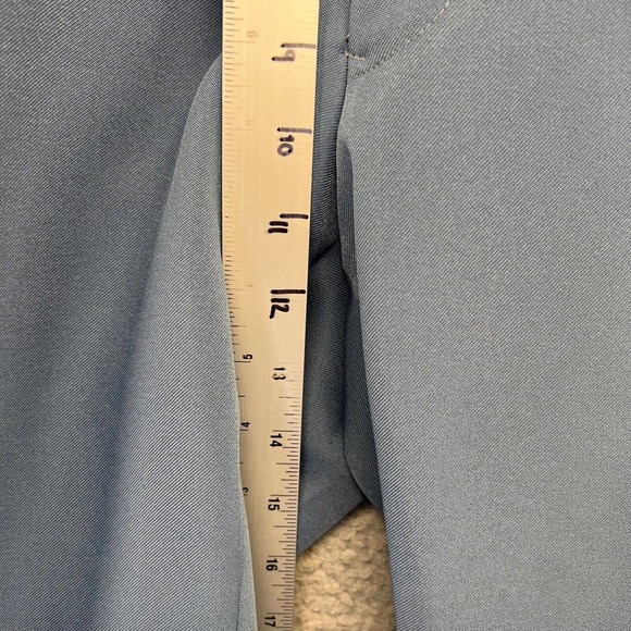 Vintage 70s Dress Slacks Men's 34x30 Blue Straight Leg Rockabilly Pockets Talon - Picture 6 of 10